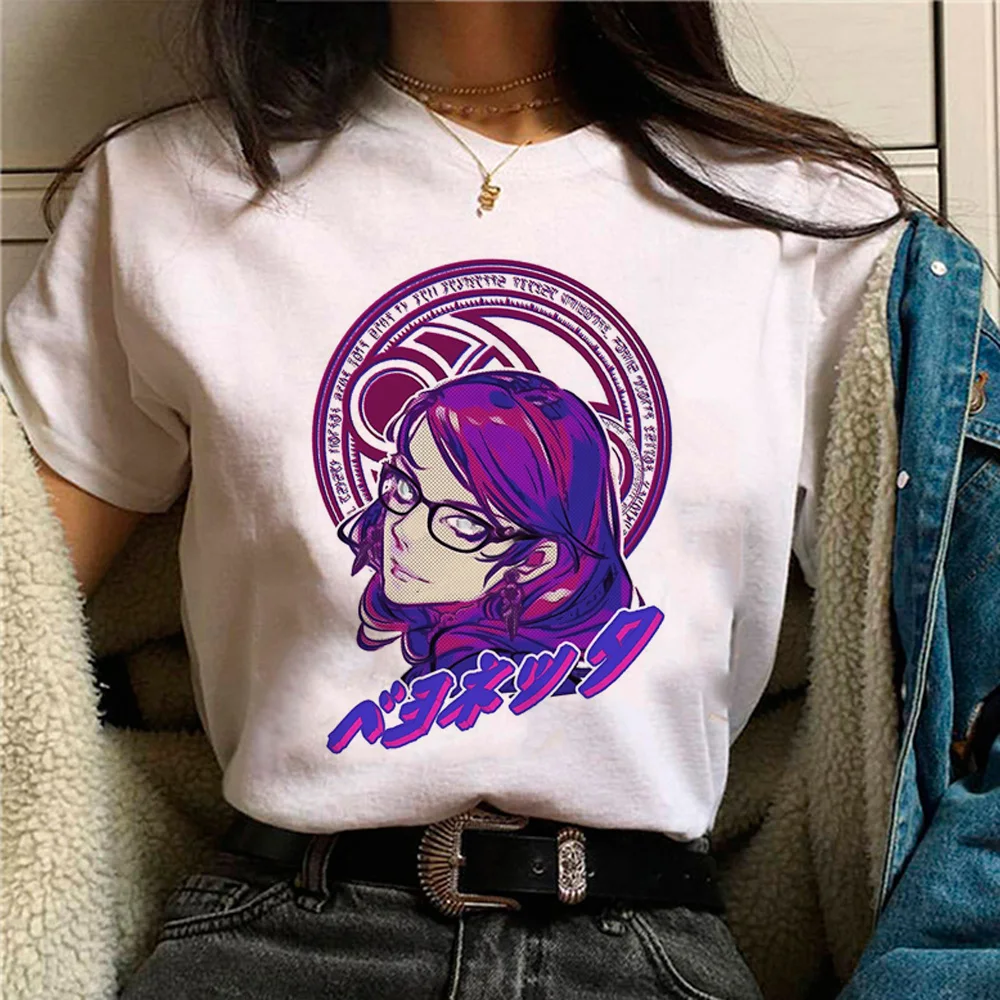 Bayonetta top women manga summer comic tshirt female manga designer clothes