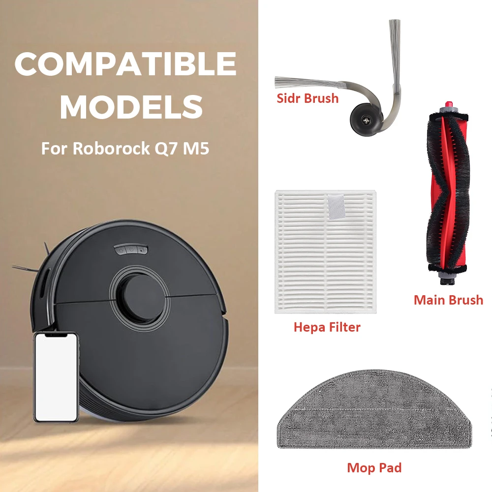 HEPA Filter Replacement For Roborock Q7 M5+ Q7 M5 Q7 TF Q7 TF+ Q7 L5 Q7 L5+ Q7T+ Q7B Robot Vacuum Cleaner Accessories Spare Part image 2