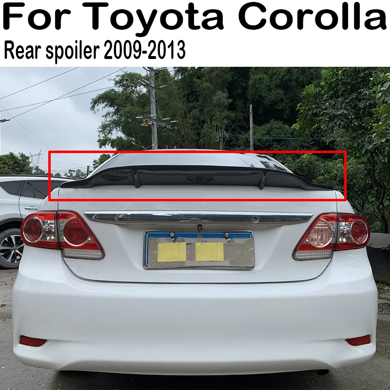 

For 2009 2010 2011 2012 2013 Toyota Corolla R Style Car Rear Trunk Lid Boot Car Spoiler Wings Tuning Exterior Accessories