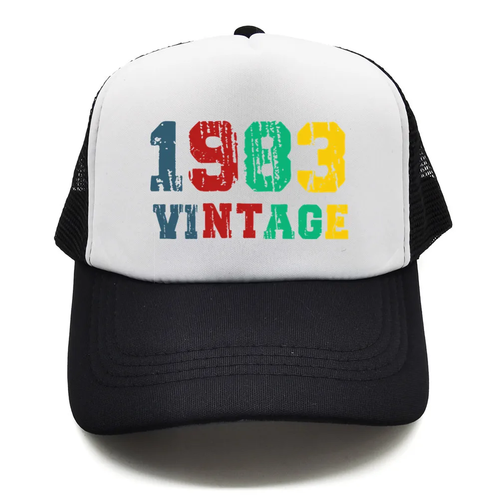 40th Birthday Gifts Trucker Cap Men Born in 1983 Dad Hat Baseball Cap Unisex Outdoor Mesh Net Caps