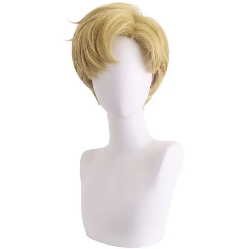 Haruka Ten'ou Sailor Uranus Cosplay Wigs 28cm Women Short Blonde Synthetic Hair