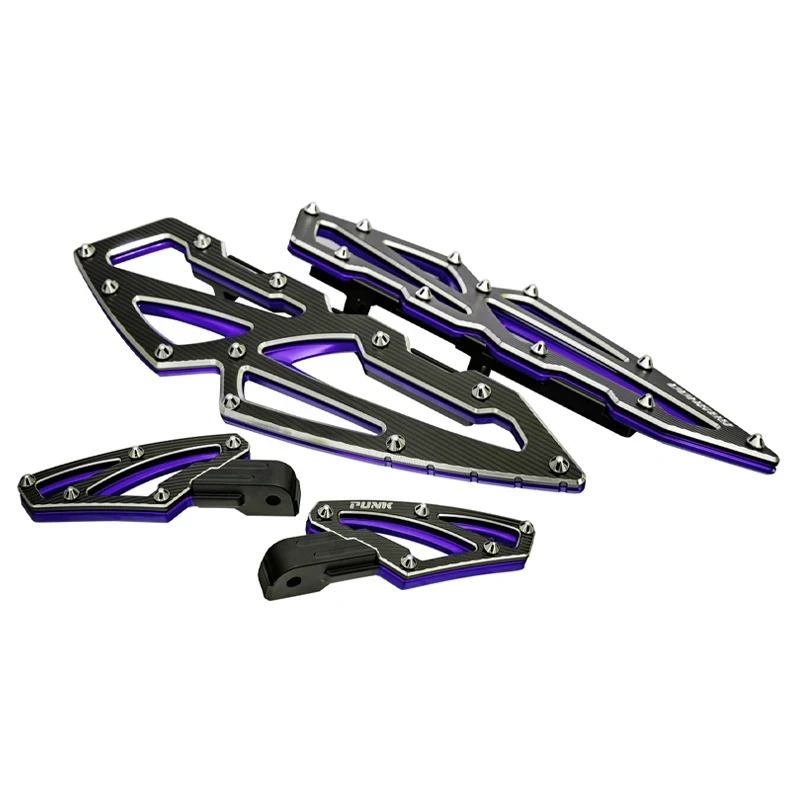 GASHOO Aluminum Motorcycle Rider Passenger Footboard Floorboards Foot Pegs for Harley Touring FL Softail Rear Footrest Upgrade