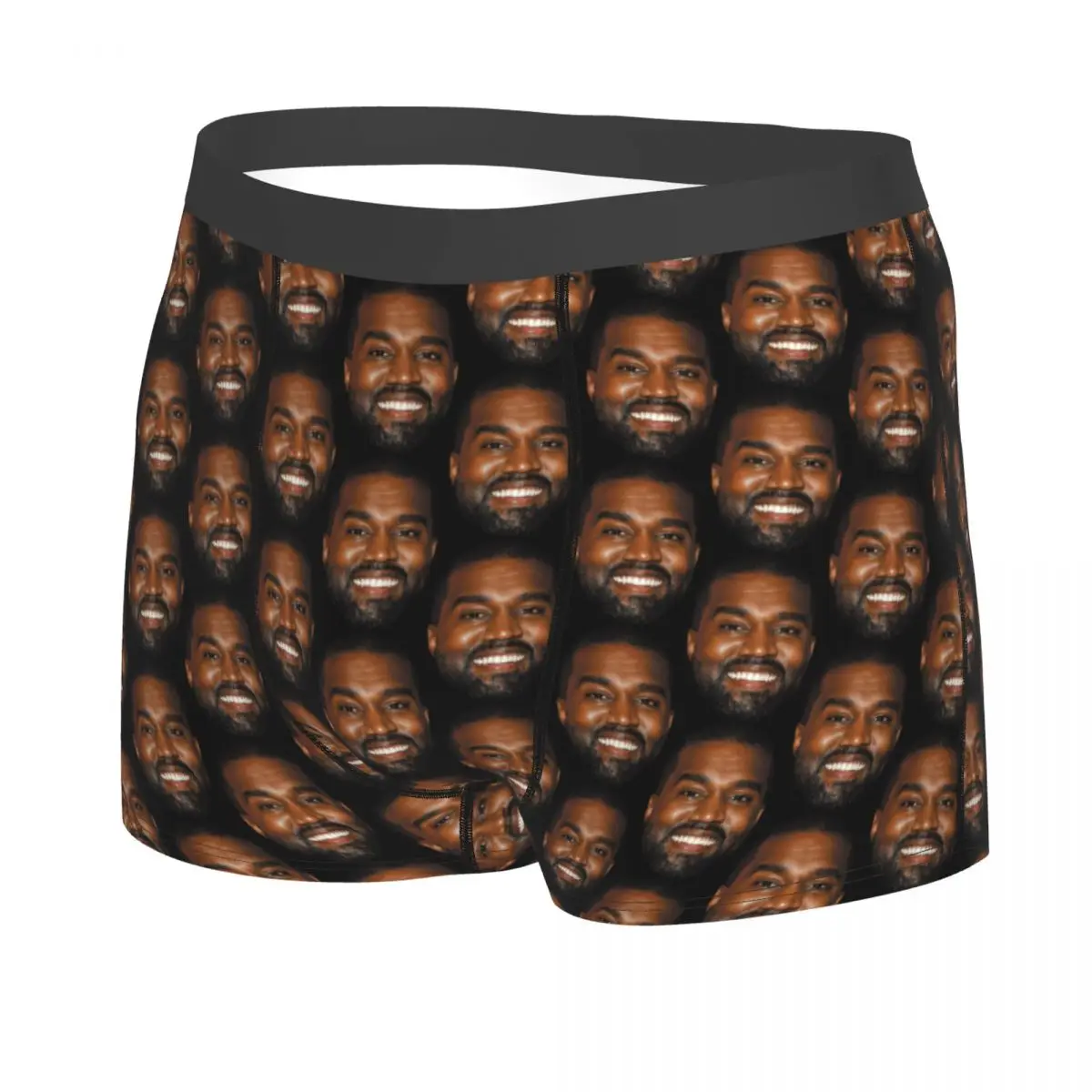 Custom Funny Kanye West Meme Underwear Male Print Boxer Briefs Shorts Panties Soft Underpants