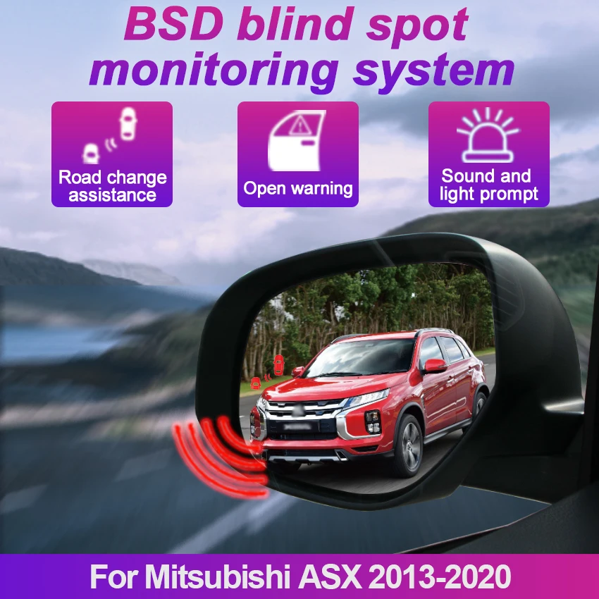 Car Blind Spot Detection System BSD BSM BSA Parking Sensor Lane Change Assist For Mitsubishi ASX 2013-2018 2019 2020