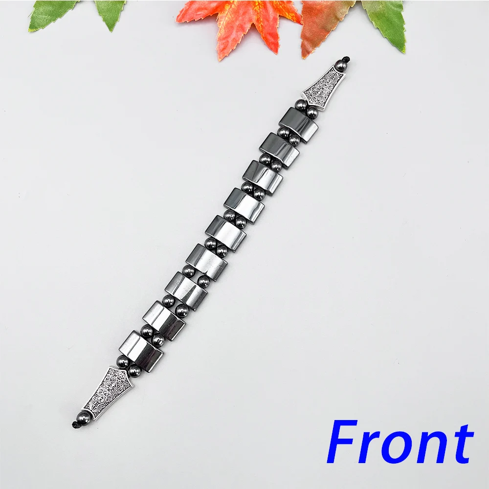 NJ117 مسبحة الحجر الطبيعي الهيماتيت رائعة الخرز الخاص التأمل الإصبع الإغاثة ضغطك الصلاة سوار أنيق