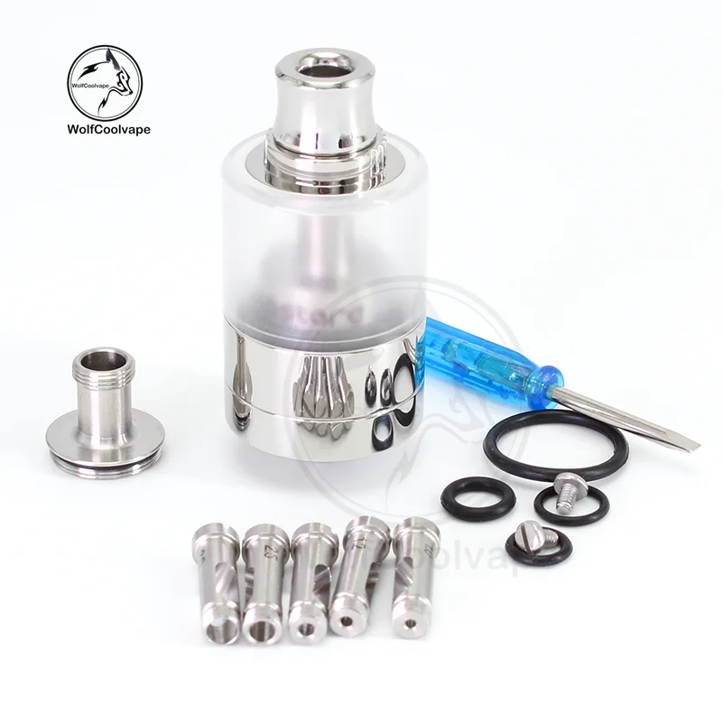 Wolfcoolvape style Bastard V2 Style RTA Rebuildable Tank Atomizer 316SS 3.5ml,Air Pins 1/1.2/1.5/2/2.5/3mm/22mm
