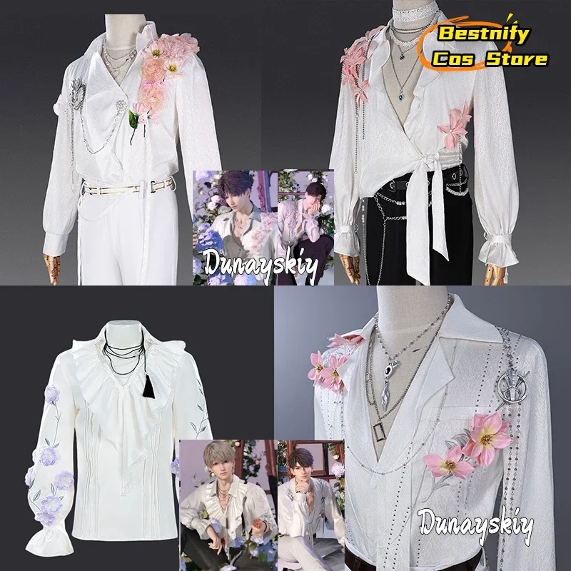 

CosplayGame Love and Deepspace Zayne/Xavier/Zayne/Sylus Cosplay Costume Flower Shirt Unisex Outfit Anime Party Role-play Loose T