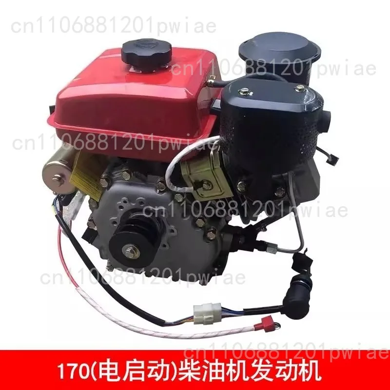 Small single-cylinder diesel engine horizontal air-cooled engine 170F direct injection  tractor agricultural electric