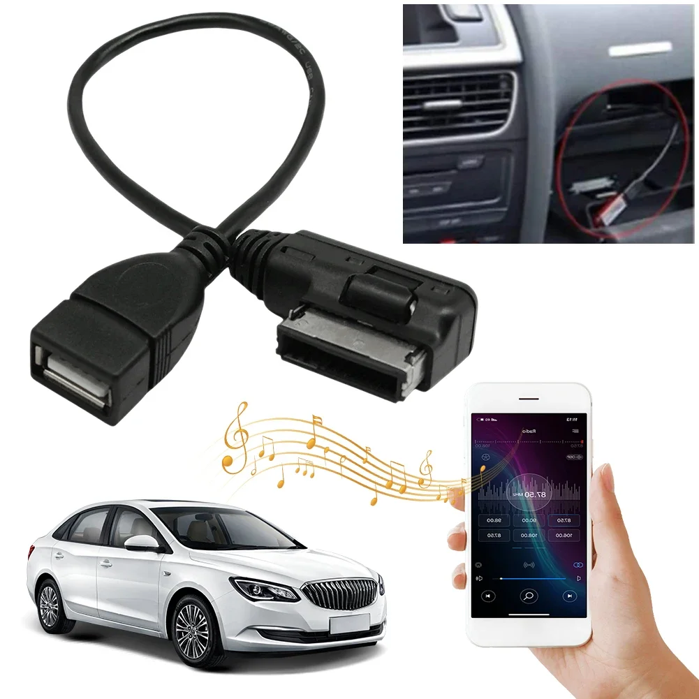 USB AUX Cable Music MDI MMI AMI to USB Female Interface Audio AUX Adapter Data Wire For VW MK5 For Audi A3 A4L A5 A6 A8 Q5 Q7 