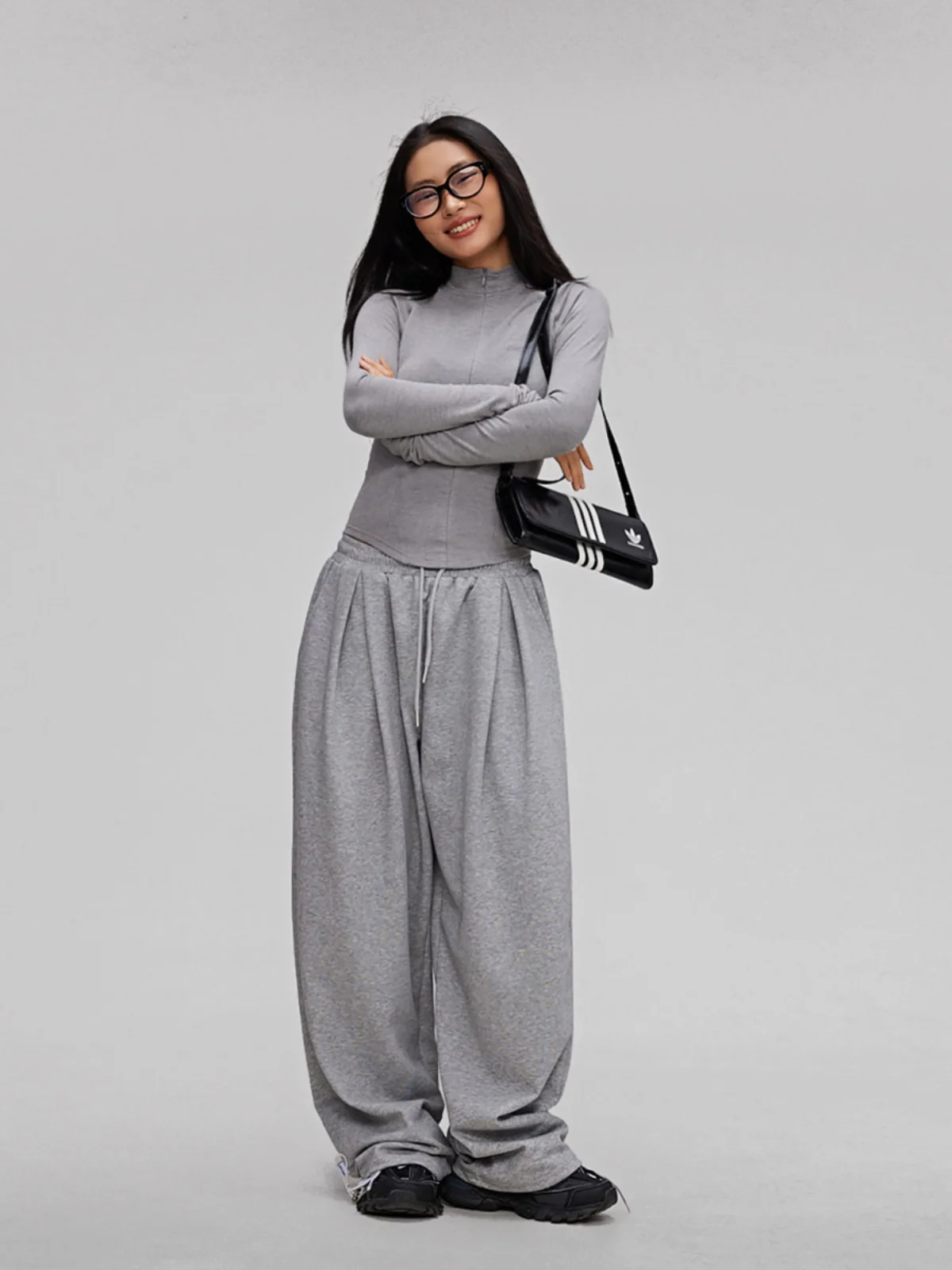 CBXLAB Street Dance Trendy Brand ey Jazz Dance Loose Pants Women's Retro Street Sle Casual Trousers Straight Leg Pants