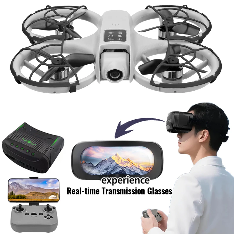 

H36 Rc Drone 2.4G Real-time Transmission Glasses HD Camera FPV Brushless Drone Remote Control Aircraft Quadcopter Flying Toy