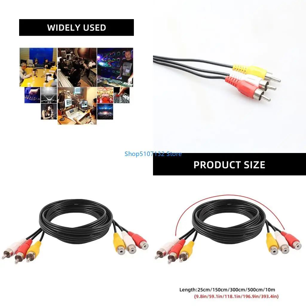 87HD 25cm-10m Auditory Video Cord Extension Cable Male to Female Connection Wire Line for Amplifiers and Gaming Devices