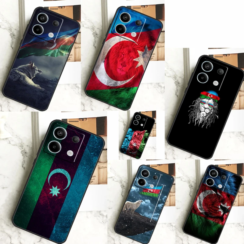 Azerbaijan Buta Flag Case For Xiaomi Redmi Note 13 12 10 9 8 11 Pro 12S 11S 10S 9S Remdi 13C 9C 10C 12C Cover