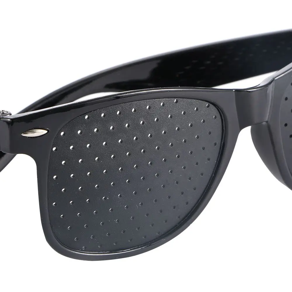 Unisex Black Pin Hole Sunglasses Eyesight Improve Pinhole Glasses Vision Care Eye Exercise