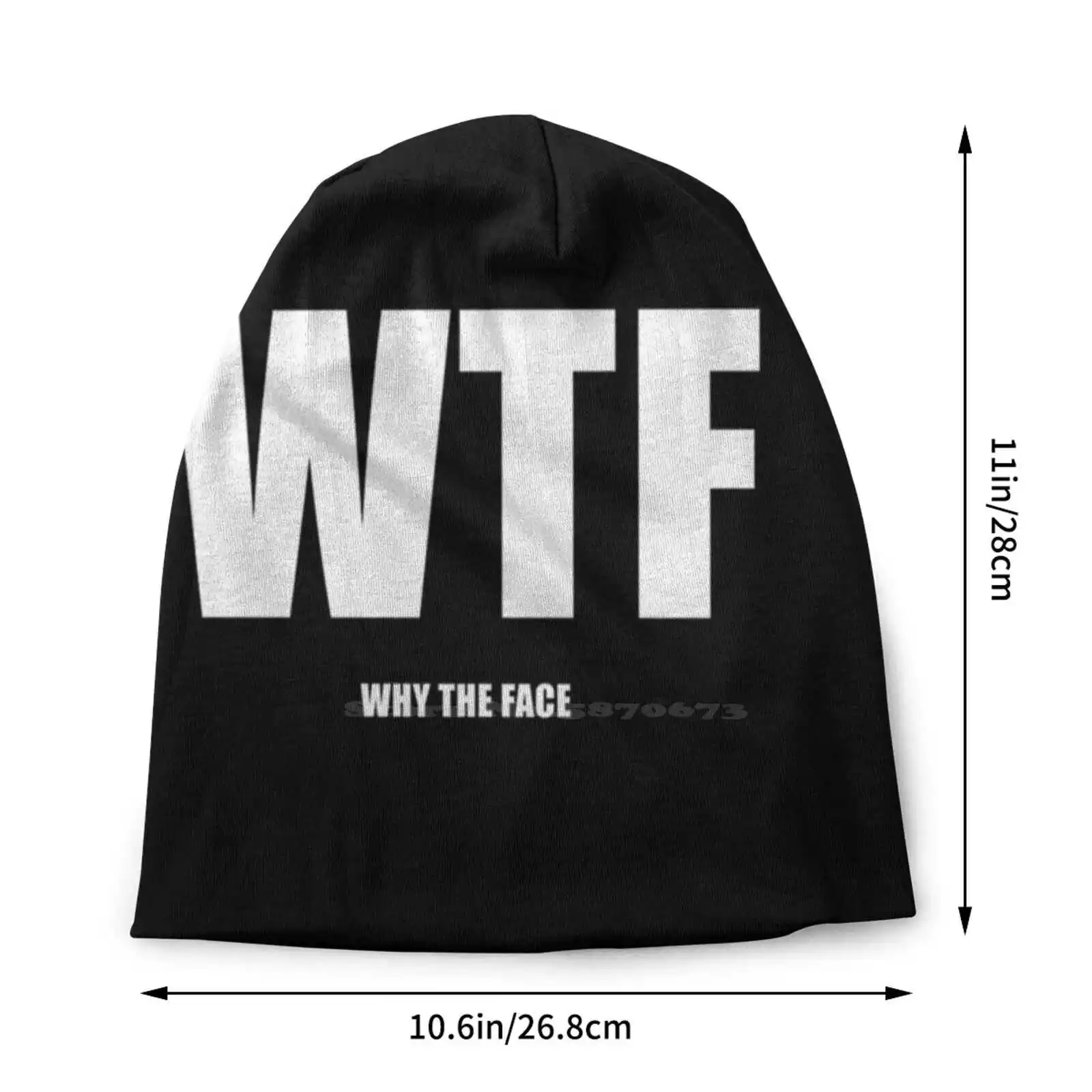 Wtf : Why The Face ( Black ) Knitted Hat Warm Beanie Outdoor Caps Wtf Why The Face Modern Family Phil Dunphy Funny Quote Comedy