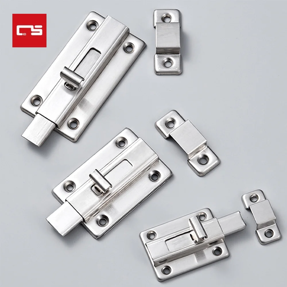 

Stainless Steel Double-Ended Door Bolts Sliding Lock Barrel Bolt Latch Safety Hardware Stainless Steel Two-Way Latch