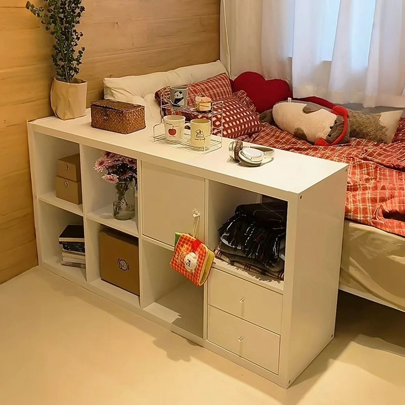 

Bookcase, semi-enclosed, bedside, partition, bedroom, storage, floor