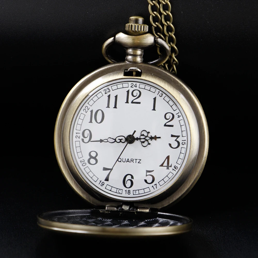 Bronze Vintage Bat Quartz Pocket Watch High Quality Unisex Necklace Timing Pendant Men's and Women's Pocket Watch Renoj CF1379