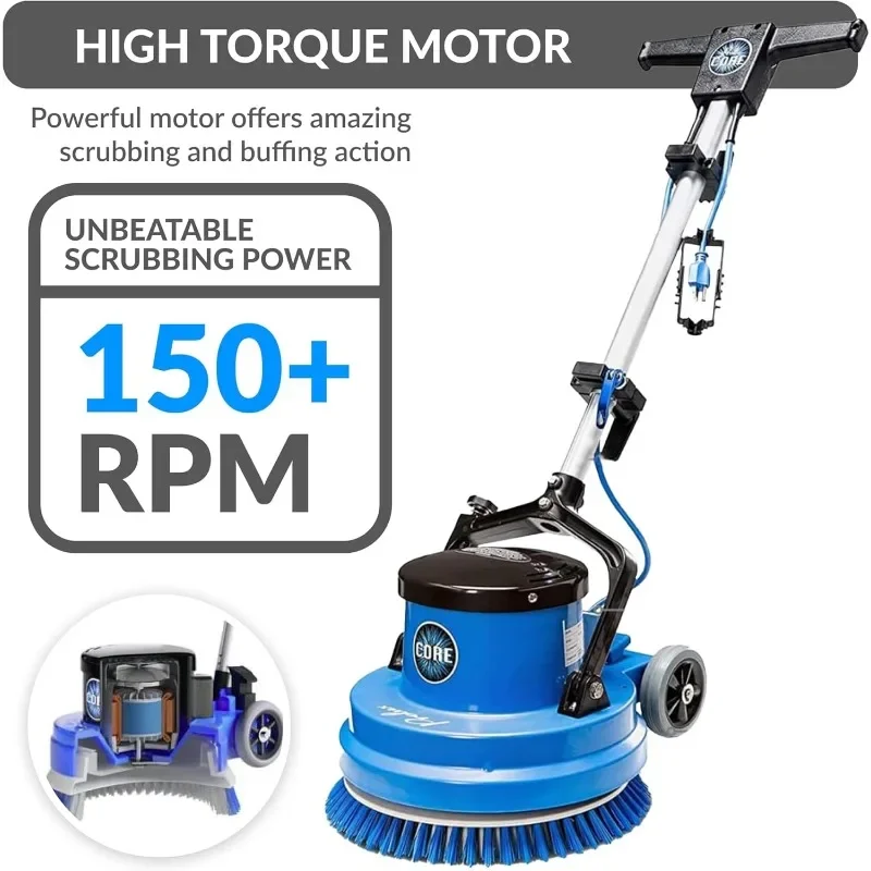 Prolux Core Heavy Duty 15 inch Floor Buffer Scrubber and Polisher Cleaning Machine - All floor surfaces