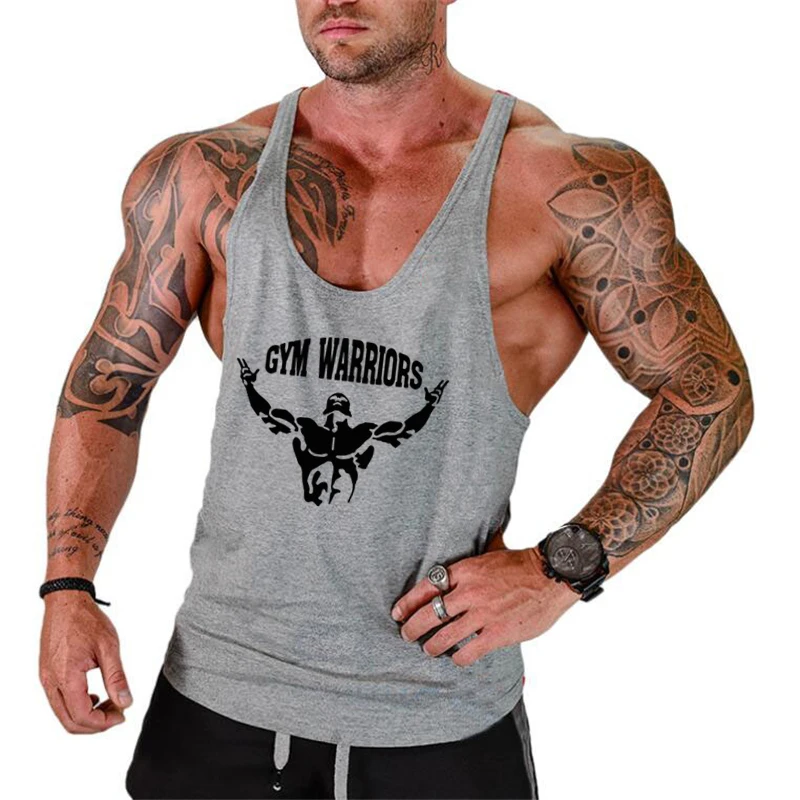 New Summer tank top men Fitness Vest Gym Clothing Singlet Y Back Stringer Canotta Bodybuilding Sleeveless shirt Muscle Tanktop