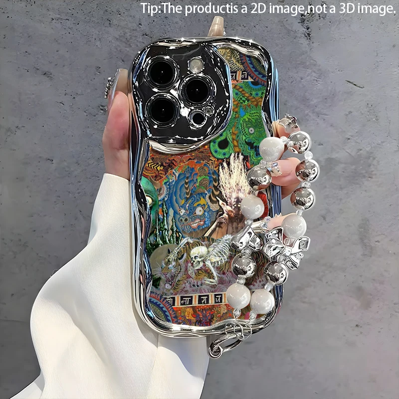 Phone Cases Trendy - 2D Irregular Plated Monster Pattern Mobile