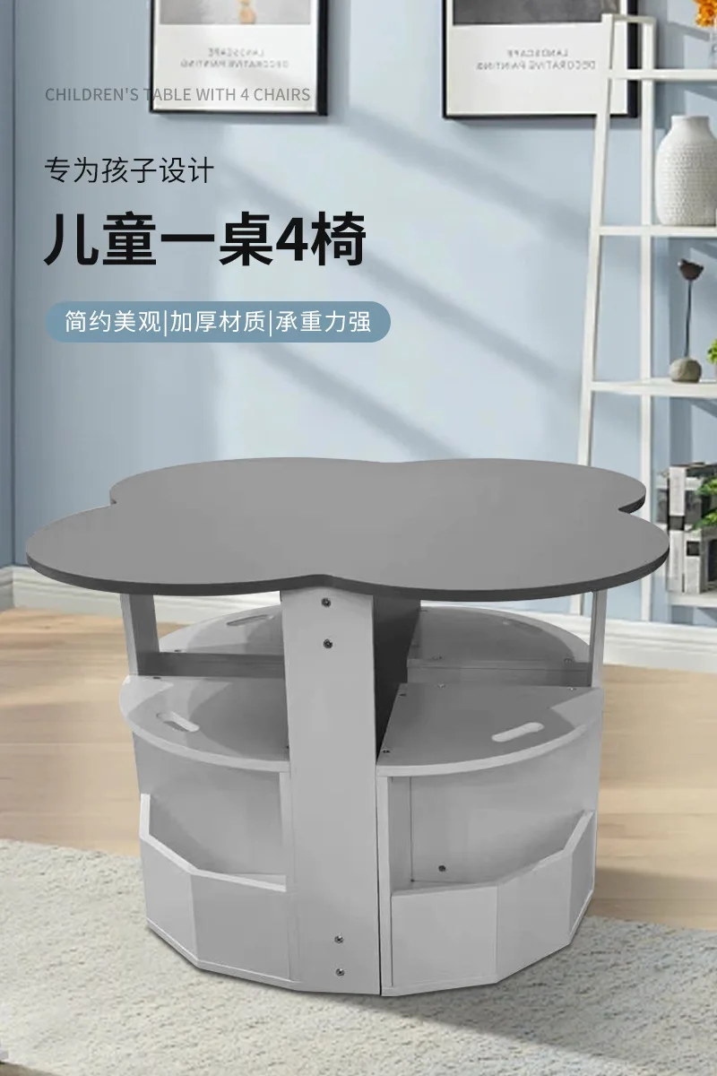 طاولة رياض الأطفال وكرسي كرسي الأطفال مجموعة طاولة دراسة الطفل لعبة الأطفال مستطيلة #3