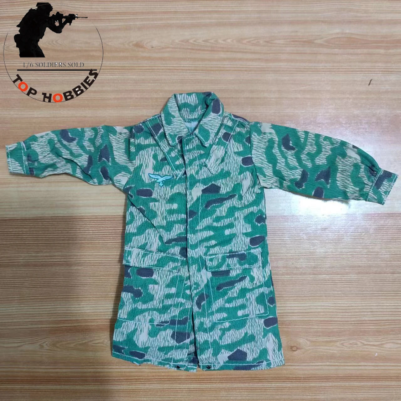 1:6 Soldier Man Coat WW2 German Army Dress Jacket Watermark Smock Mid-length Blouse Coat Windbreaker Model Fit 12"Body Figure