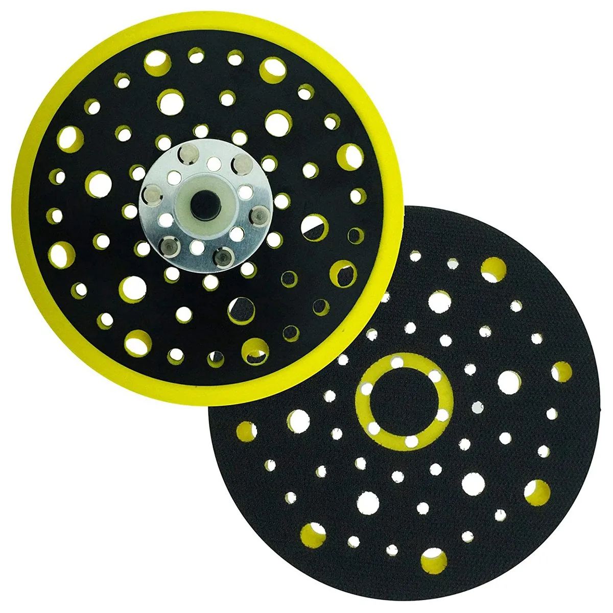 150mm 5/16 Thread 52 Hole Medium Density Random Orbital Sander Hook & Loop Backing Pad Compatible with Mirka CEROS DEROS