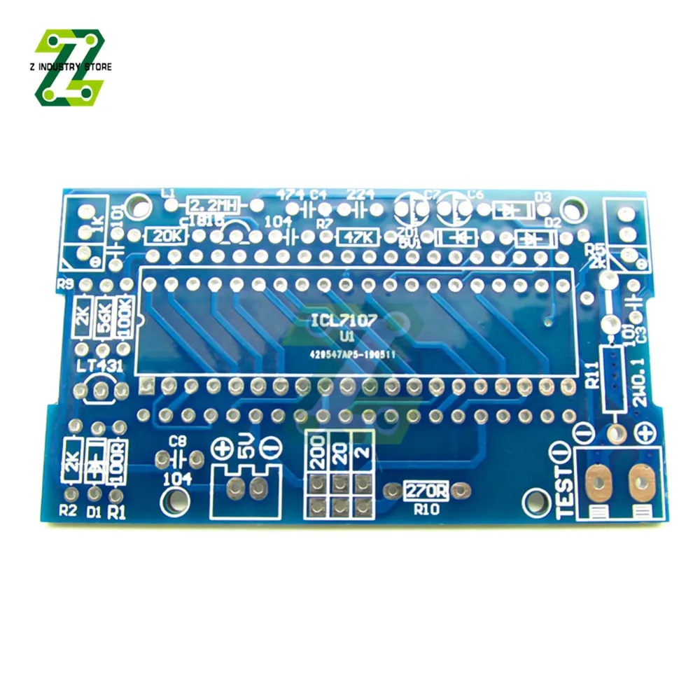 ICL7107 woltomierz cyfrowy zestaw moduł DIY DC 5V 35mA 70.6x3 9mm zestawy DIY miernik woltomierza