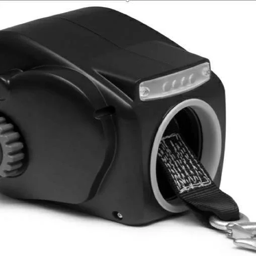 12V Electric Trailer Winch 10000LBS Pulling Force with Strap for 24ft Boat Freshwater Black Wireless Remote Control
