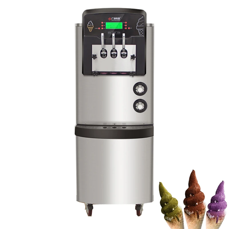 Vertical Soft Ice Cream Machine Commercial Dessert Shop Ice Cream Makers Vending Machine