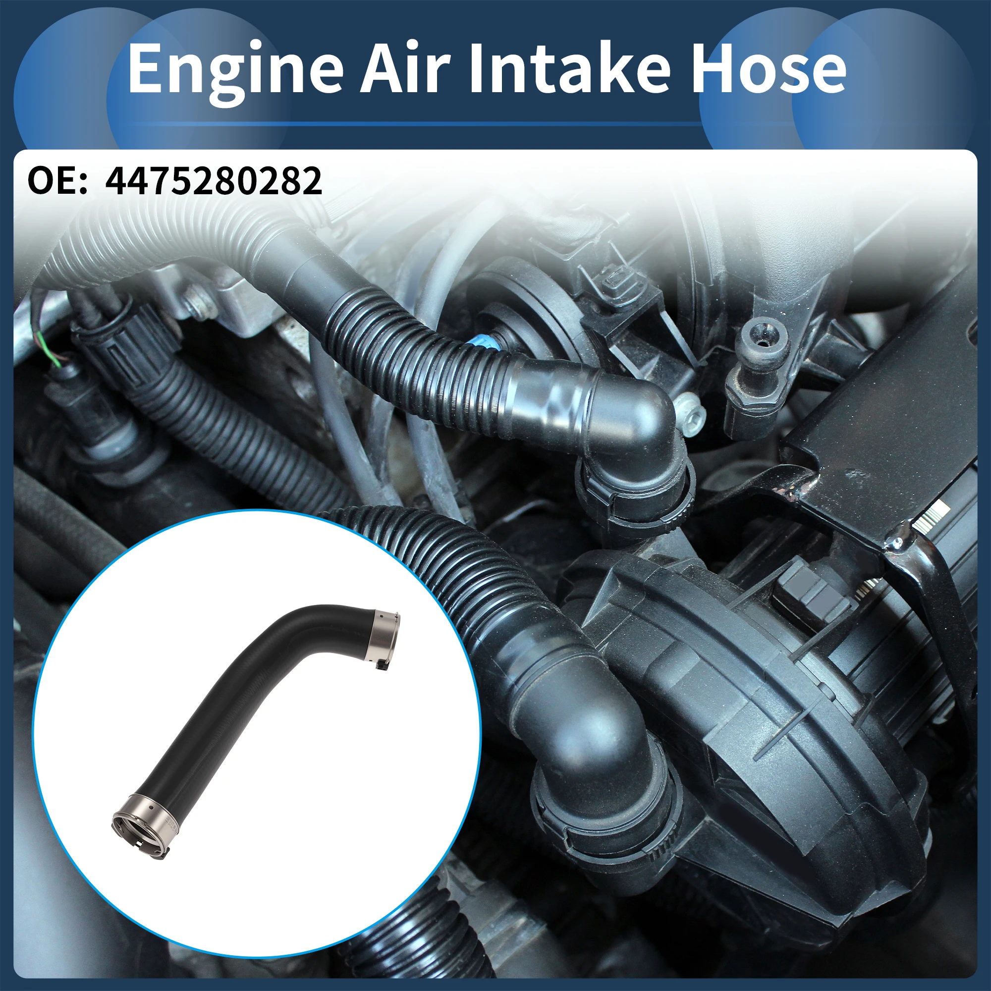 

X AUTOHAUX Engine Air Intake Hose for Mercedes-Benz Metris 16-19 No.4475280282 Clamp 1 set
