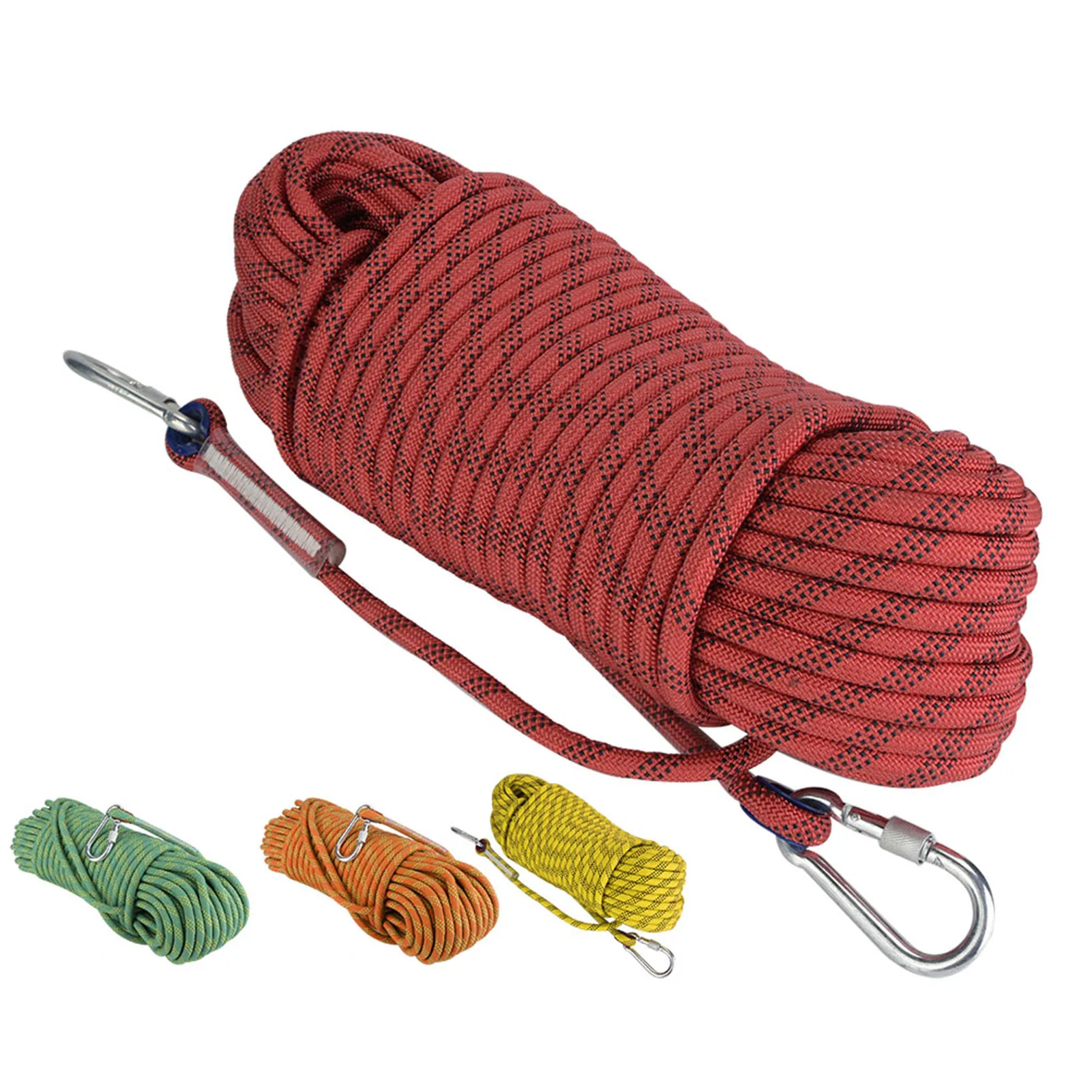 30m Outdoor Rock Climbing Escape Rope 12mm Diameter Safety Survival Cord Climbing Rope Safety Survival Cord Rock Climbing Rope