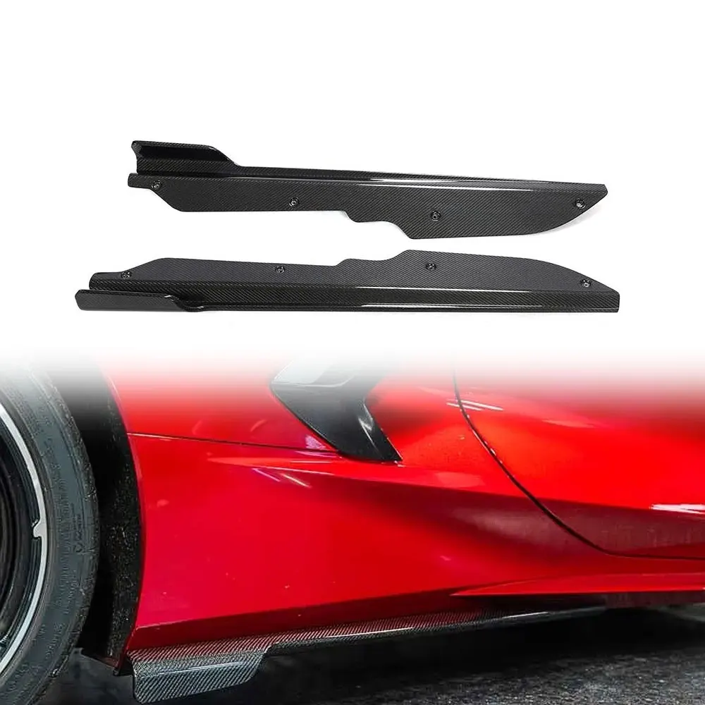 

Carbon Fiber Side Skirts Extension Splitter for Chevrolet Corvette Stingray C8 2020 2021