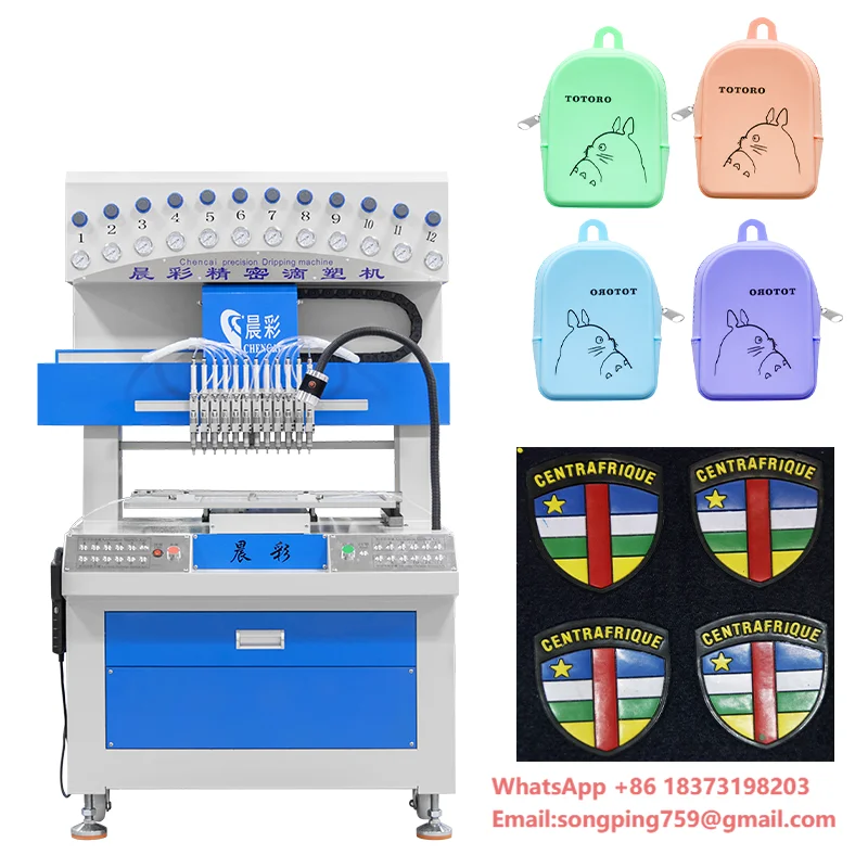 

3D Silicone Soft PVC Patch Logo Label Making Machine 12 Color Dispensing Machine for Making Tea Coaster Cartoon Figure