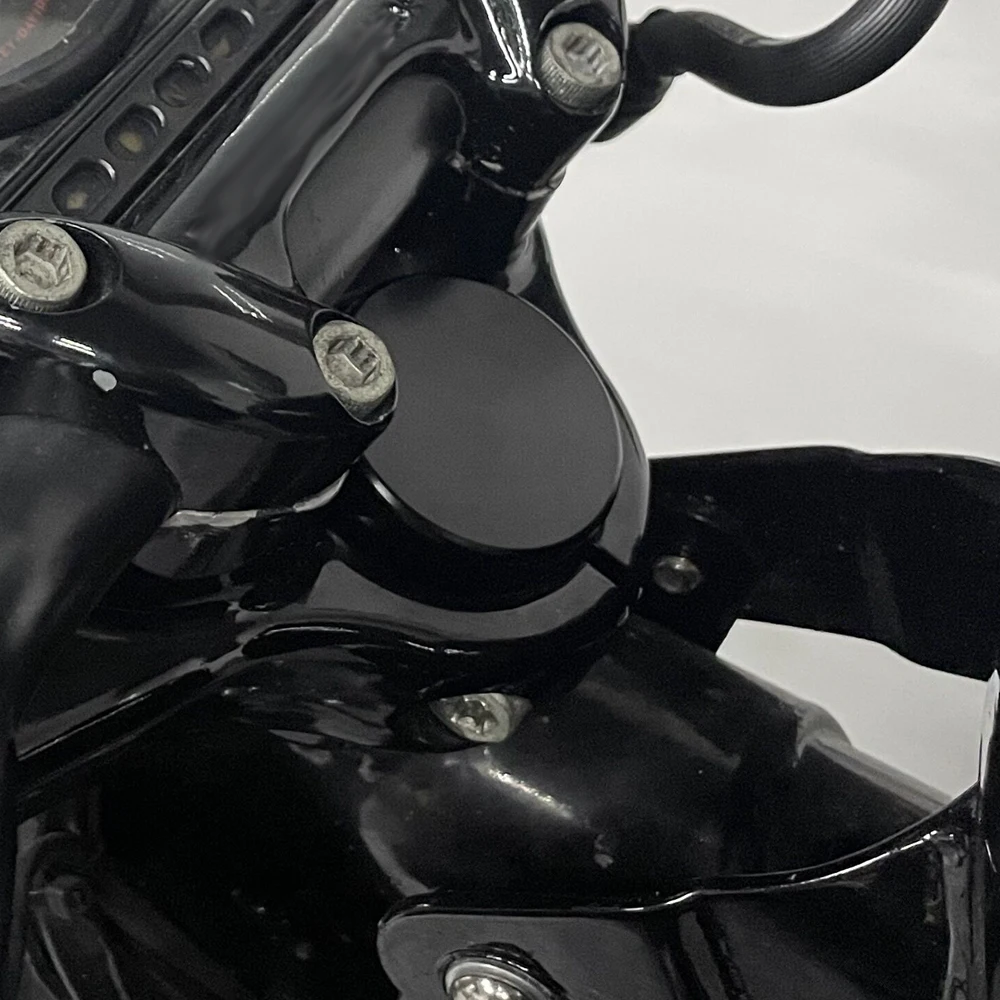 Chrome/Black Motorcycle Upper Fork Stem Center Cover For Harley Sportster 48 XL1200 1988-2013