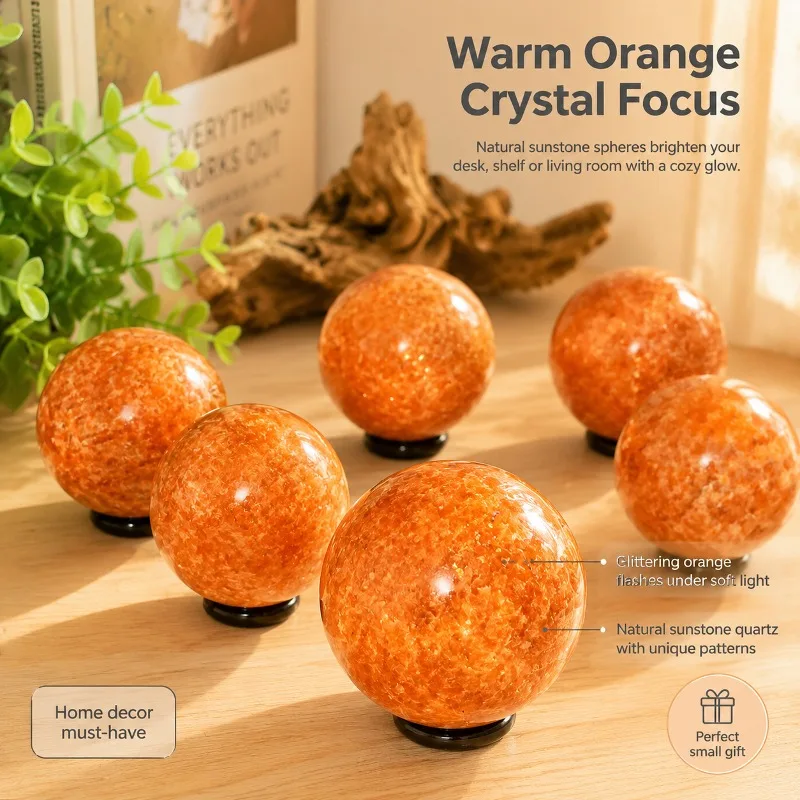 Natural high-quality sunflower crystal ball, is a casual crystal with random styles, suitable for Valentine's Day, Thanksgiving, and Halloween holiday gifts for family and friends, as well as home, office, and study decorations
