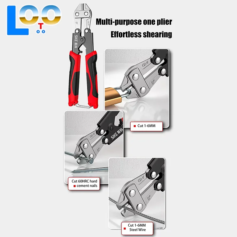 1 шт. мини-болторез, изготовлен из хром-ванадиевой легированной стали, быстрый и острый, экономичная работа, используется для резки проволоки, стержневая сталь