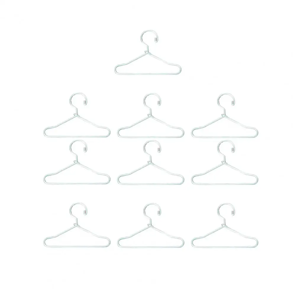 Dollhouse Clothing Hangers 10Pcs Durable Three-dimensional Alloy  Simulation Furniture Mini Coat Hangers Dollhouse Accessories