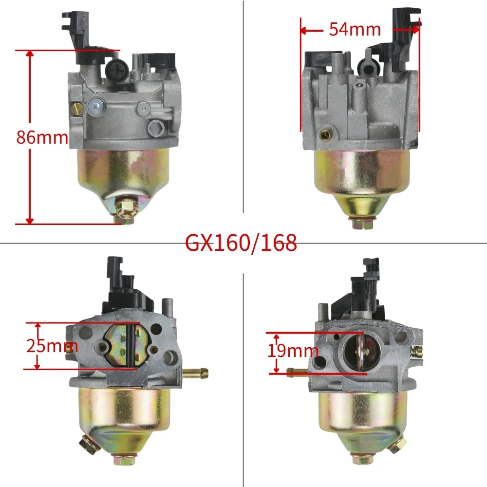 High Performance 4-Stroke 5HP 5.5HP 6.5HP Hon Da 168F 170F P19 P18 GX110 GX120 GX140 GX160 GX200 Engine Carburetor