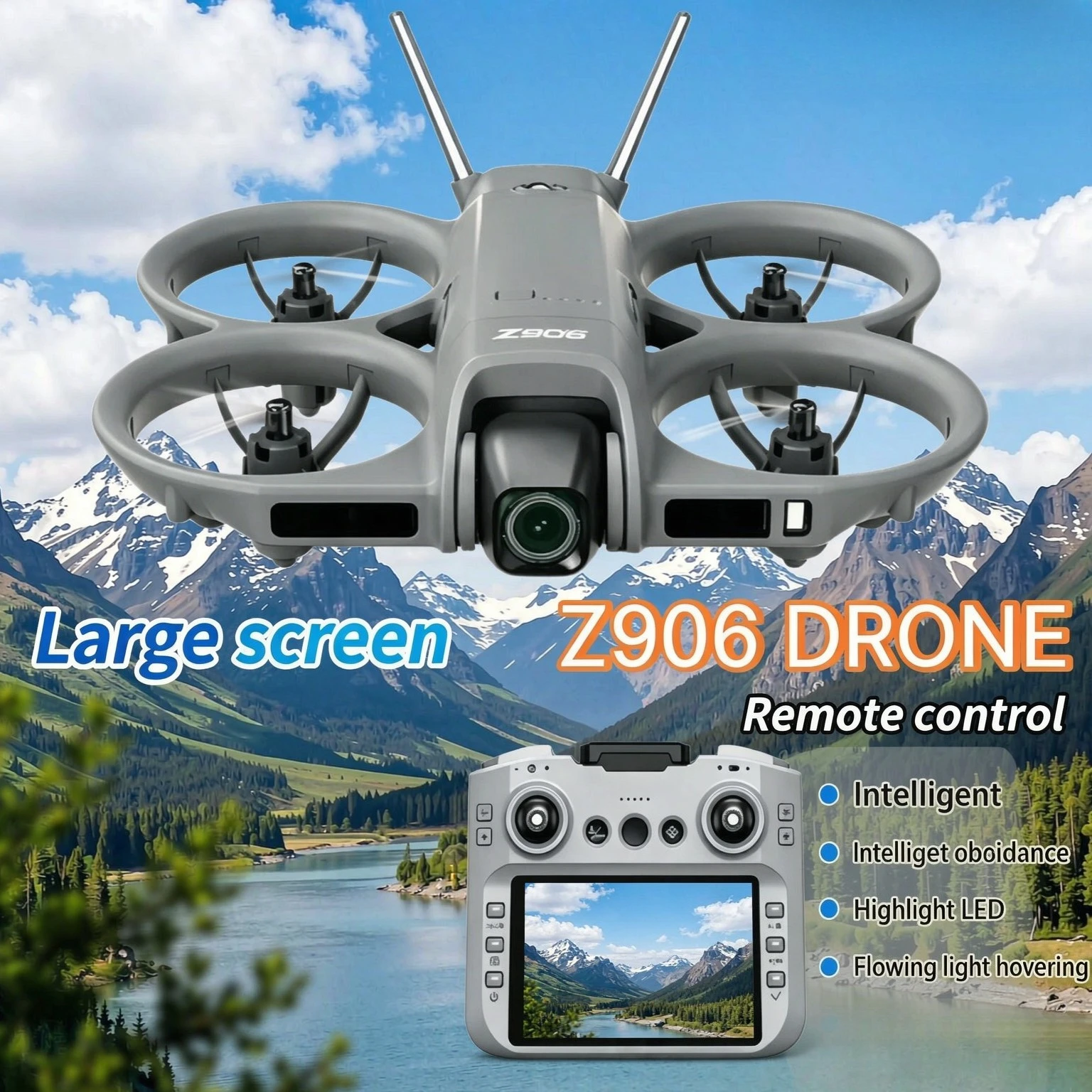 Original Z906 GPS Foldable RC Quadcopter 8K HD 5G WiFi FPV 4‑Sided Obstacle Avoidance Optical Flow Positioning Gyro Smart Drone
