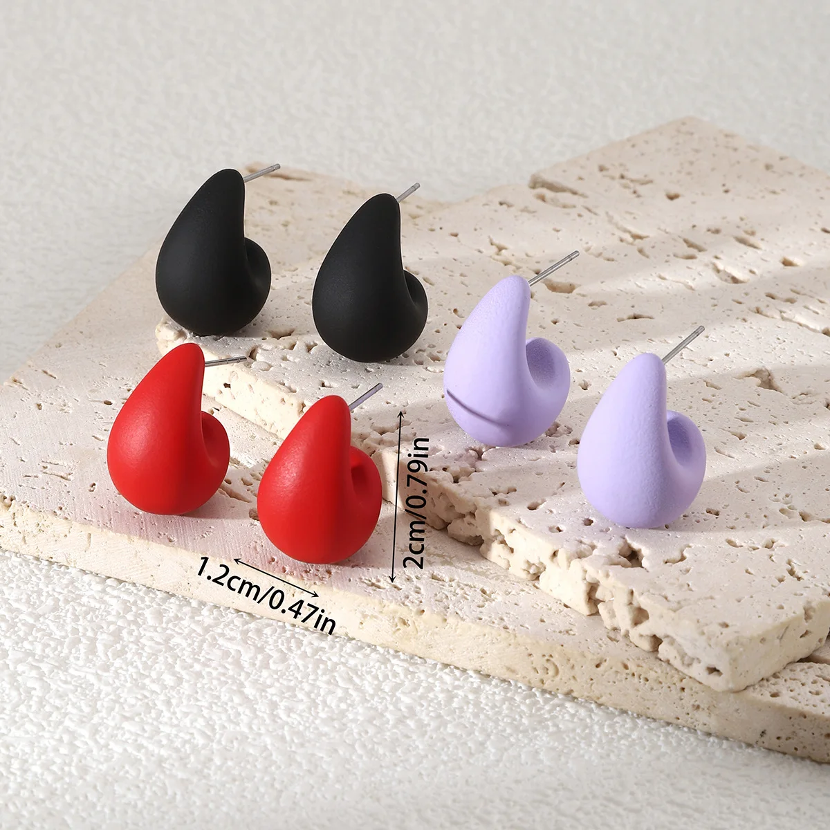 أقراط بوهيمية مكتنزة على شكل قطرة ماء للنساء ، لون معدني سميك ، أقراط ممزقة أكريليك ، مجوهرات حفلات ، 3 ، جديدة #2