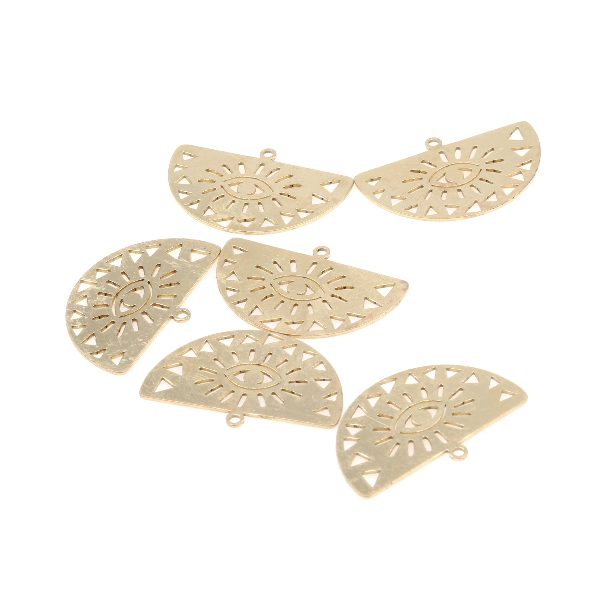 Raw Hammered Brass Charms,Geometry connector,Findings Accessories For Diy Earrings Necklace Bracelet DIY Making,Jewelry Supplies