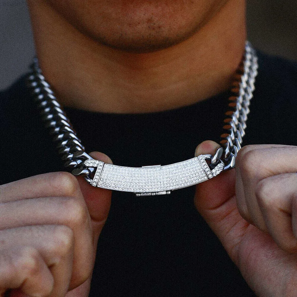 

Изготовленная на заказ застежка в виде ручной коробки, лучшая цена, ювелирные изделия в стиле хип-хоп, стерлинговое серебро 925, ожерелье-цепочка с муассанитом в стиле хип-хоп