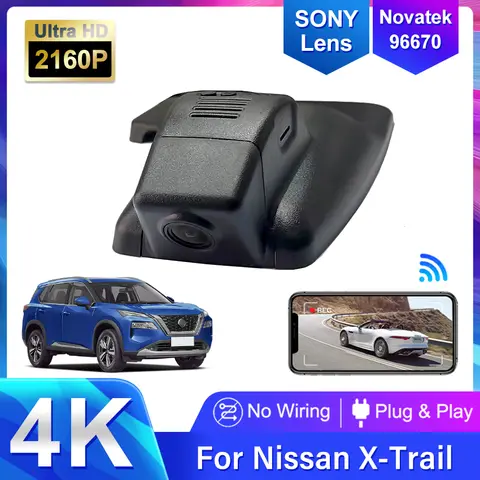 4K Plug and Play HD 2160P Wifi Telecamera DVR per auto Dash Cam per Nissan X-Trail XTrail Rogue T32 2015 ~ 2020 Controllo tramite APP Moblie
