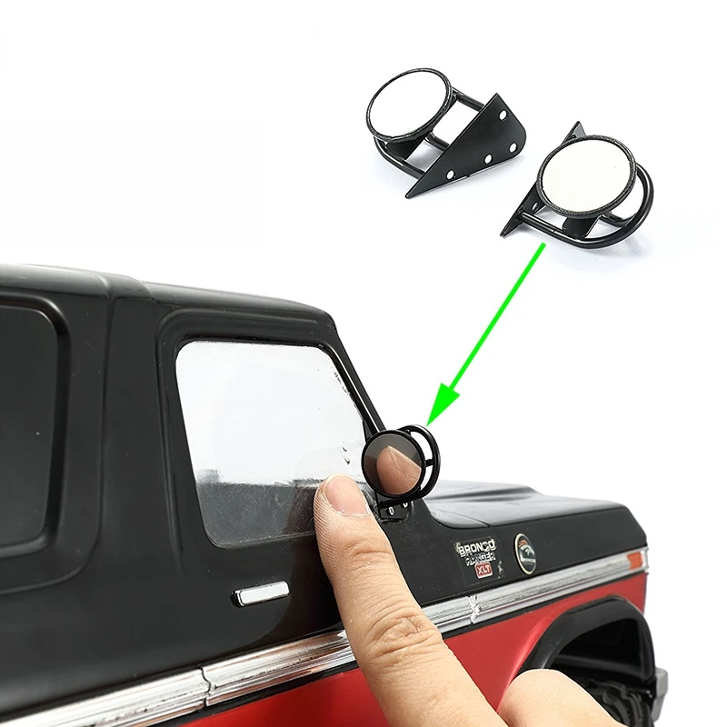 

Removable metal modified rearview mirror for 1 / 10 RC remote control vehicle track axial scx10iii trx4 Bronco Ford