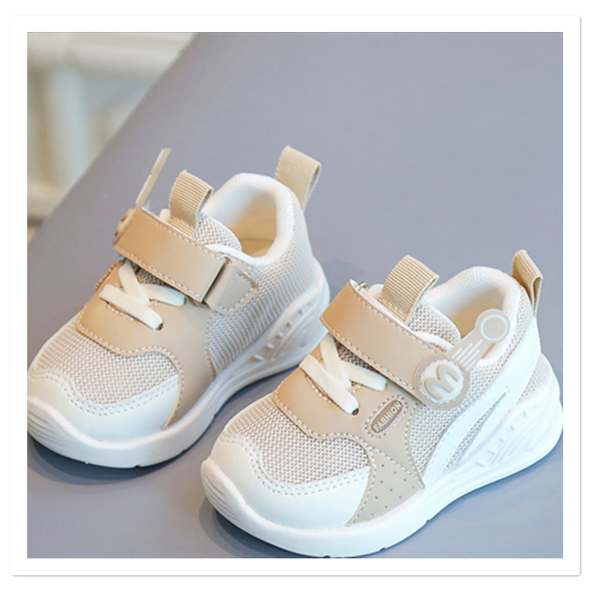 Infant walking shoes, functional shoes, spring and autumn boys and girls' soft soles, anti slip children's sports shoes, mesh fa