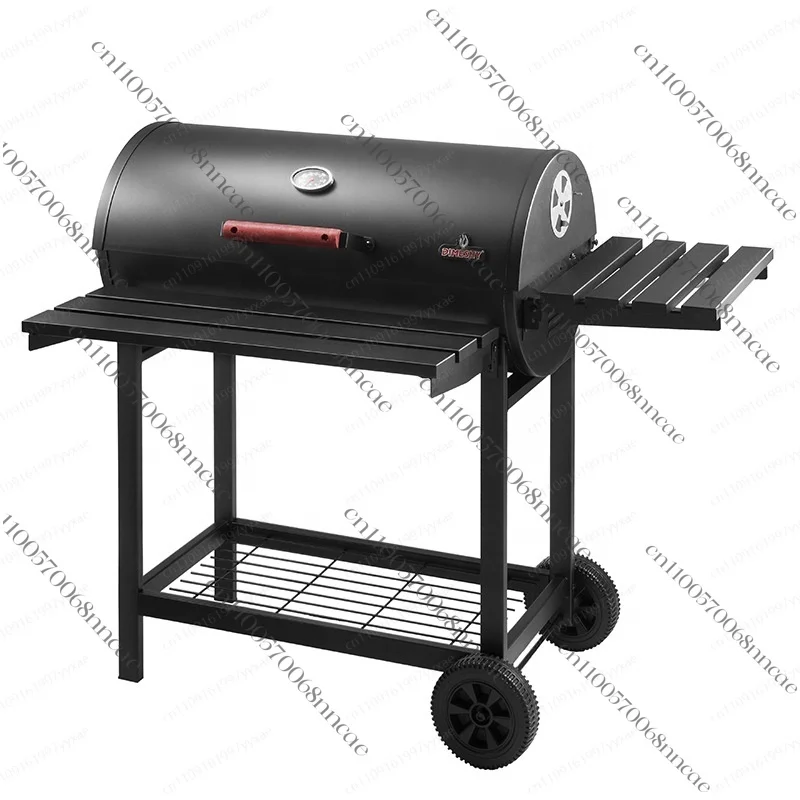 Portable Charcoal BBQ Grill Smoker, Outdoor Garden Picnic Camping Cooking Grill for Backyard Patio & Home Barbecue