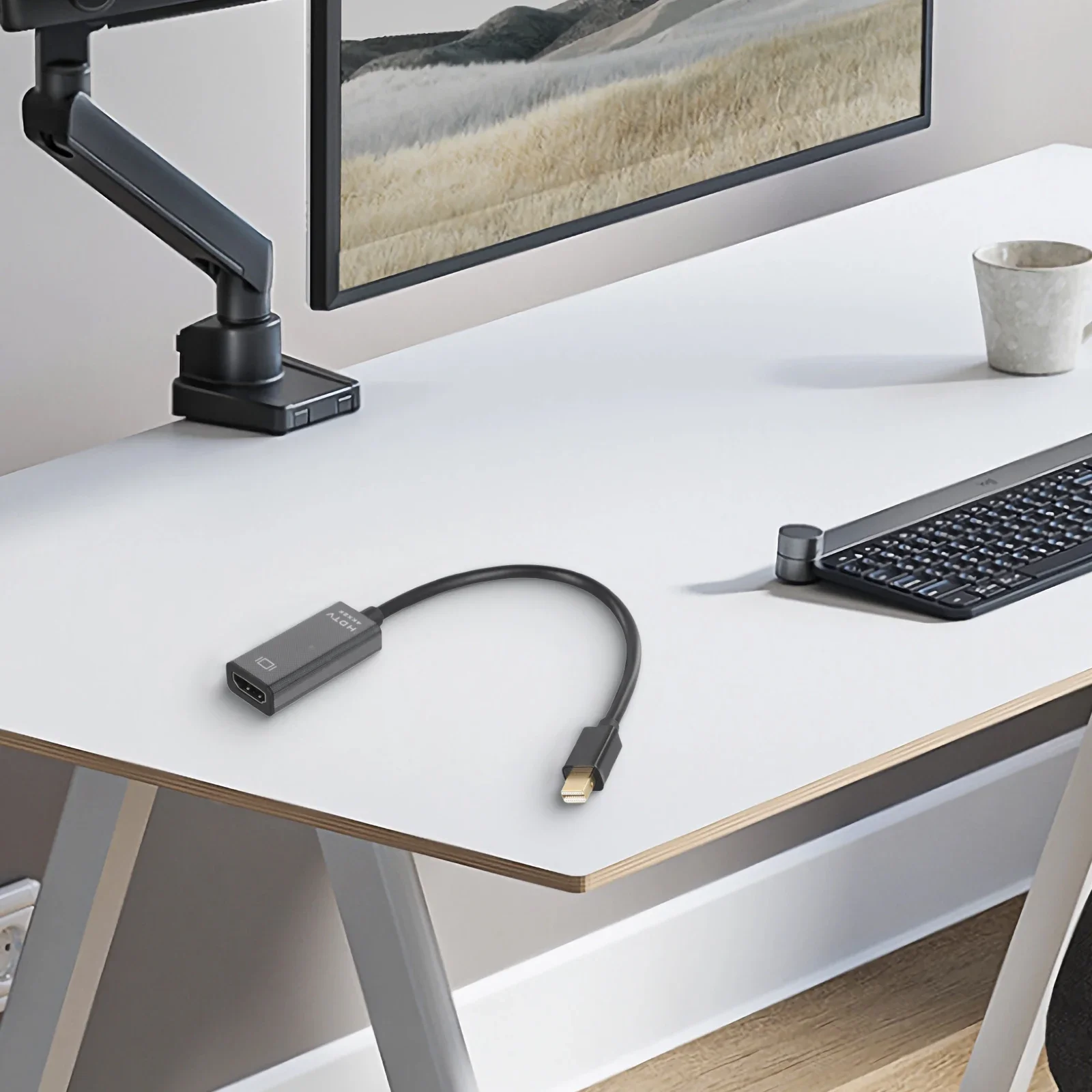 4K 60Hz Transmission Transmission Cable 4K Resolution For Gaming For Multimedia Editing Black Cable For Desktops For Monitors