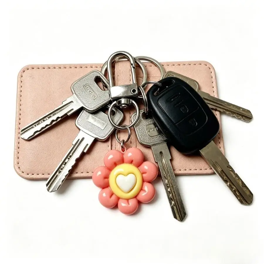 1/5/10/20/50/100pcs Gift for Her/Him Heart Flower Keychain - An Encouraging Charm with a Quote Card, This Is an Inspirational Gi